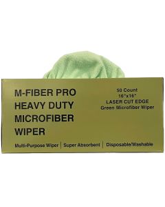 16" x 16" Green Laser Cut Microfiber Cloth, Pop-Up Box