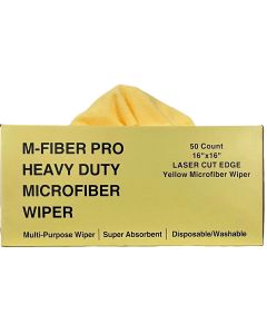 16" x 16" Yellow Laser Cut Microfiber Cloth, Pop-Up Box
