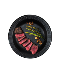 10.25" Black XPS Laminated Foam Plate