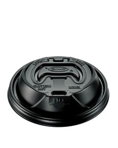 12-24 oz. Black HIPS Plastic Reclosable Lid
