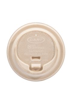10-24 oz. Tan Bagasse Molded Fiber Reclosable Lid