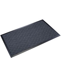 #126 Diamond Deluxe Duet Mat, 4' x 6' Gray/Black