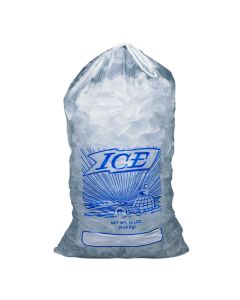 10 lb Printed Metallocene Ice Bags w/ Drawstring Closure