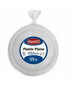 10.25" White Plastic Plate