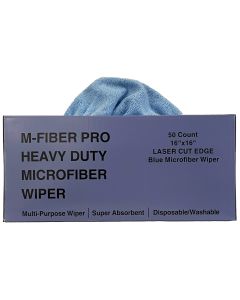 16" x 16" Blue Laser Cut Microfiber Cloth, Pop-Up Box