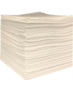 16" x 18" Oil Only 1-Ply Medium Essentials Sorbent Pads 100 ct