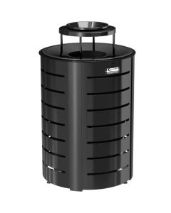 35 Gallon Outdoor Decorative Metal Trash Can w/ Lid